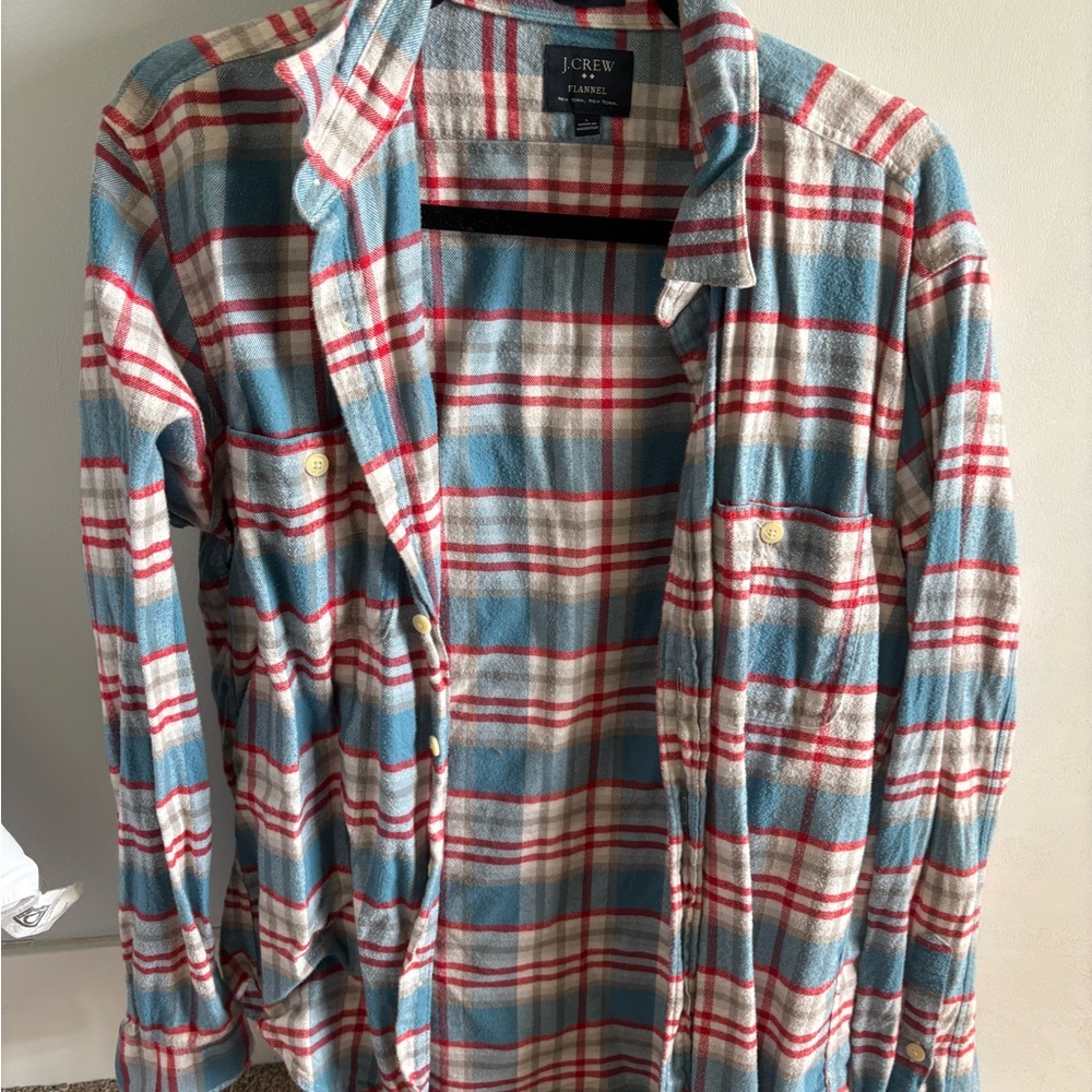 J. Crew Multicolor Plaid Flannel Shirt